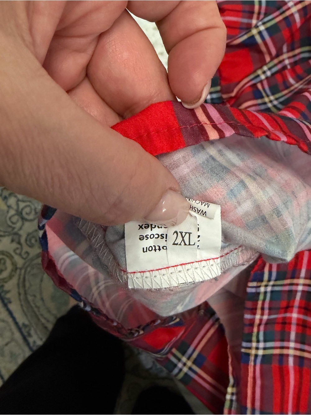Crewcuts Red Plaid Ruffle-Yoke Tunic Top - Picture 5 of 5